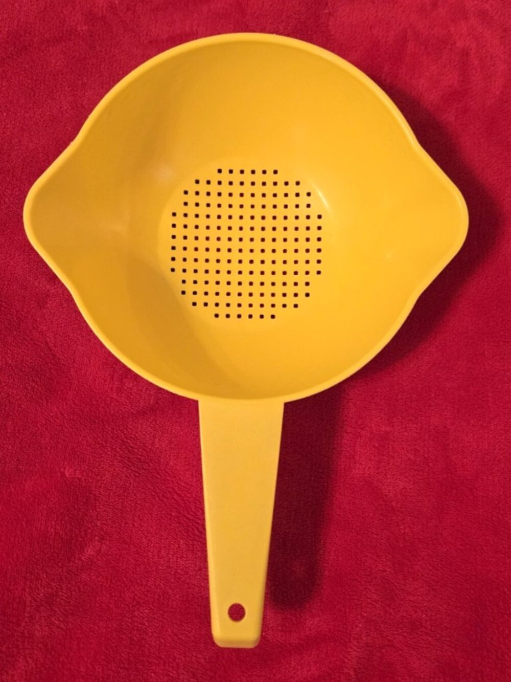 Vintage Tupperware 1200-1 Quart Yellow Strainer Colander